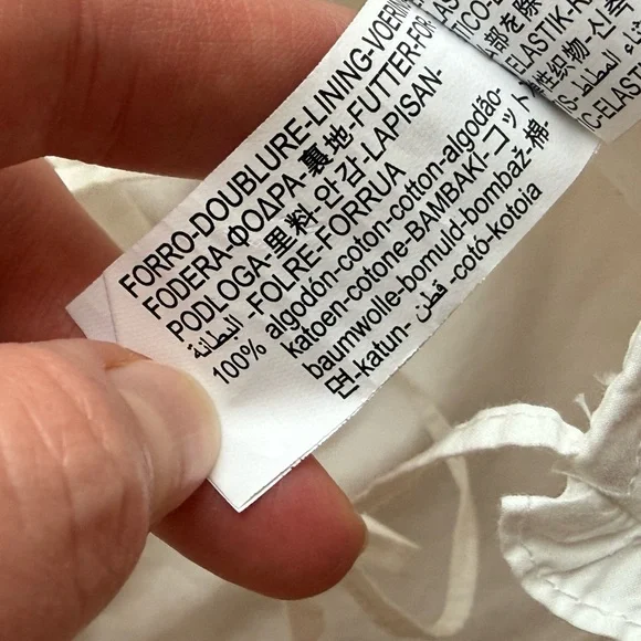 ZARA White Open Back Lace-Up Top | Puff Sleeve Euro Summer Blouse | Size L - Picture 12 of 12